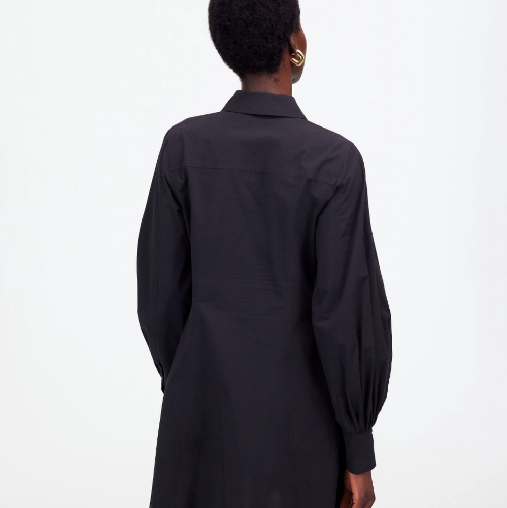 Madewell Long Sleeve Mini Shirtdress Poplin MV025 NWT Size 16 - Picture 3 of 8